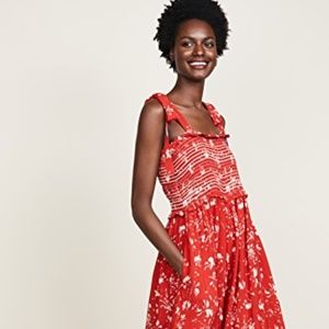 Free People Red Color My World Jumpsuit
